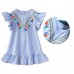 Cute Toddler Kids Baby Girl Summer Dress Ruffles V  neck Tassel Striped Princess Girls Party Dresses Sundress Clothes