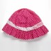 MZ1140 Pure Cotton Cute Children’s Hat with Dots Flower Pattern Rose Red